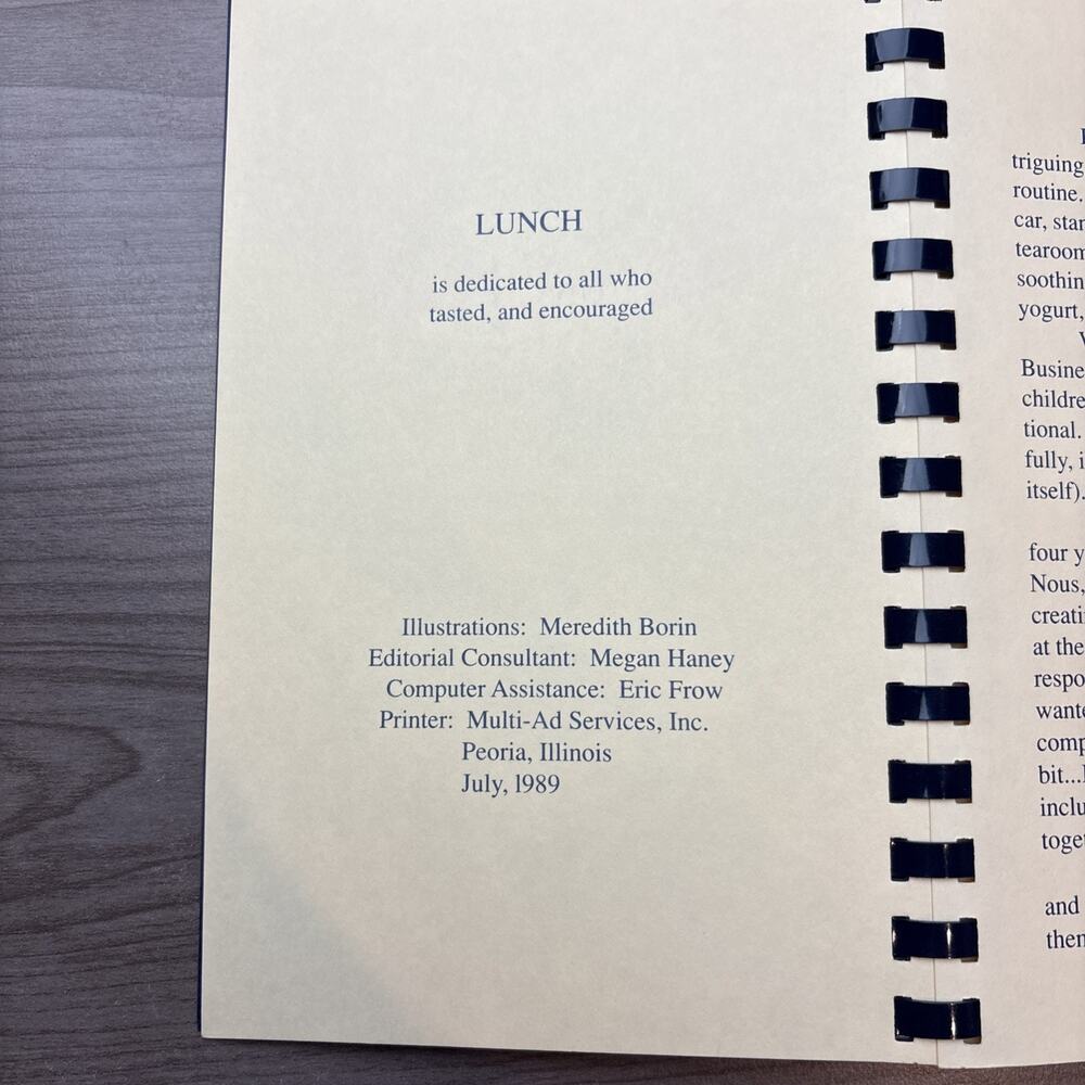 Lunch By Susan Frow-1989-Spiral Comb Peoria, Illinois - Picture 8 of 9